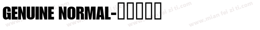 GENUINE NORMAL字体转换